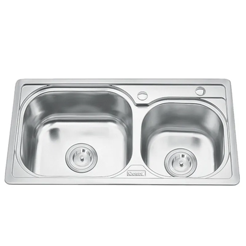 Chậu rửa bát 2 hố lệch Inox GORLDE B208 (B208)