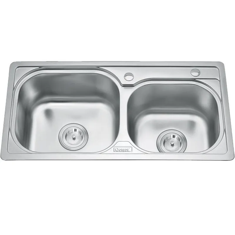 Chậu rửa bát 2 hố lệch Inox GORLDE B209 (B209)