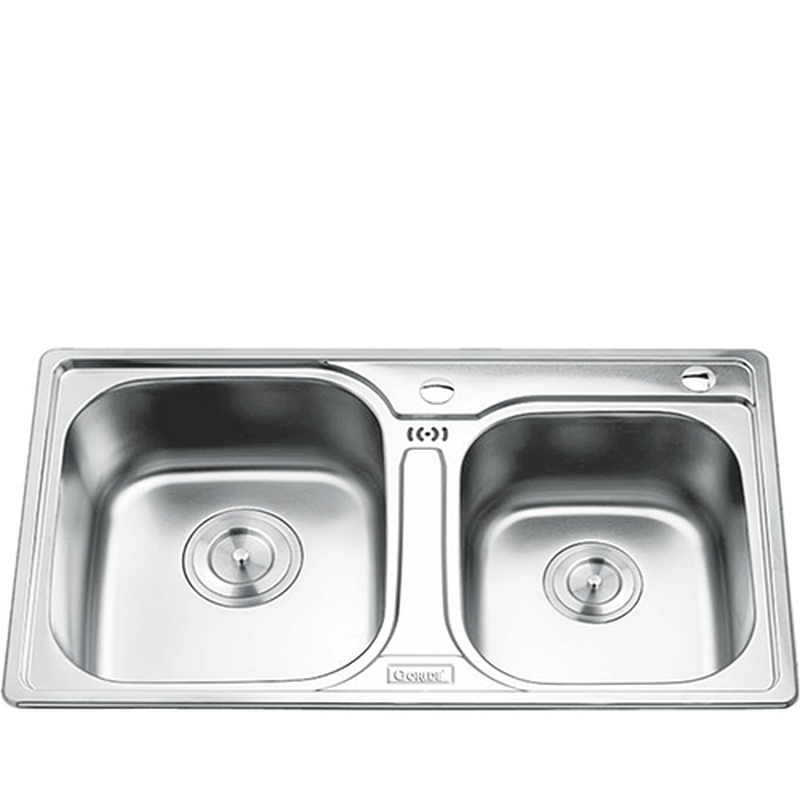 Chậu rửa bát 2 hố lệch Inox GORLDE GD-5404