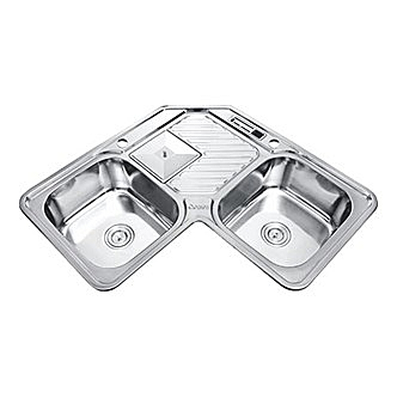 Chậu rửa bát góc 3 hố Inox GORLDE GD-505