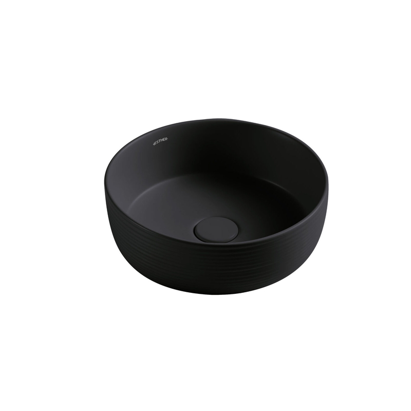 Chậu rửa lavabo đặt bàn màu đen Karat ECW-02-200-55