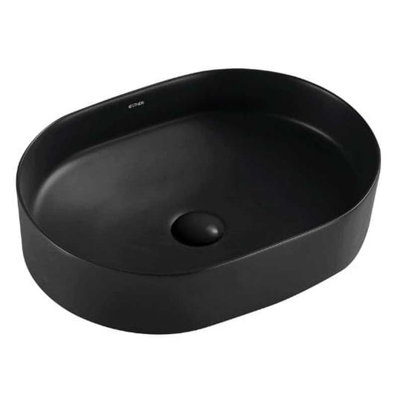 Chậu rửa lavabo đặt bàn màu đen Karat ECW-02-220-55