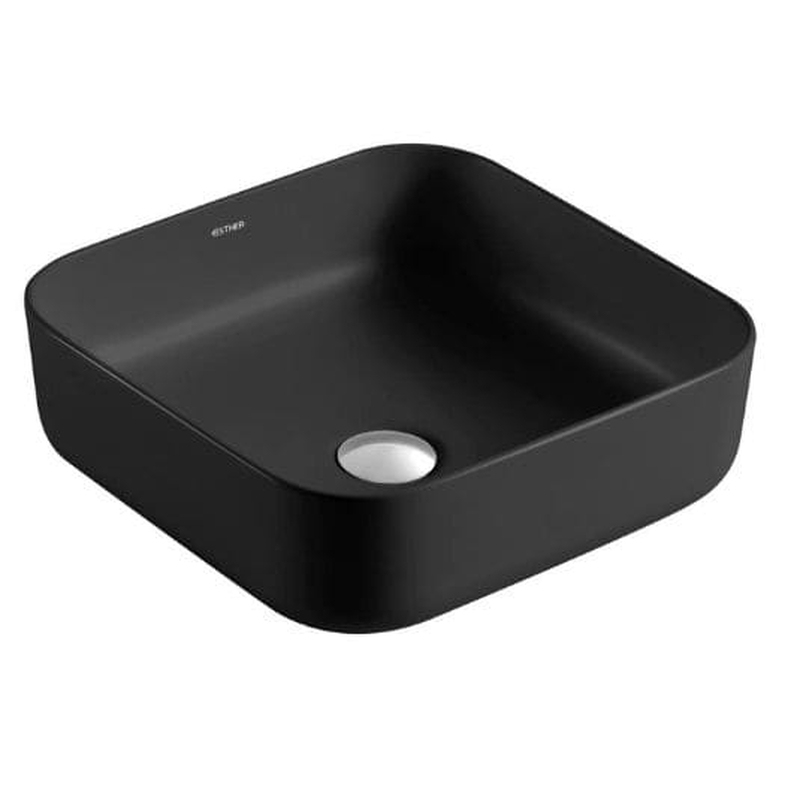 Chậu rửa lavabo đặt bàn màu đen Karat ECW-03-210-55