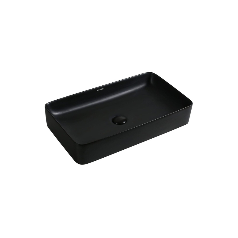 Chậu rửa lavabo đặt bàn màu đen Karat ECW-04-210-55