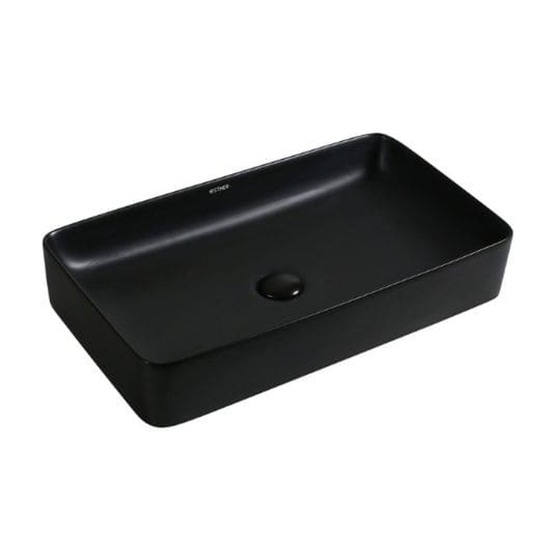 Chậu rửa lavabo đặt bàn màu đen Karat ECW-04-210-55