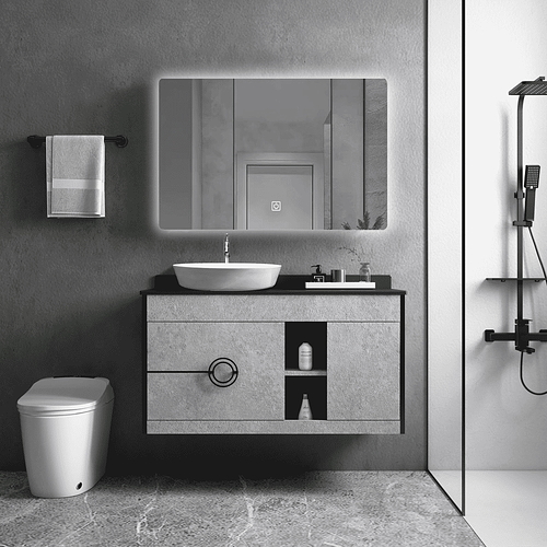 Bộ tủ chậu cao cấp đèn Led Mowoen MW6608B-100 1000x500mm