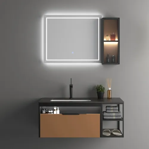 Bộ tủ chậu cao cấp đèn Led Mowoen MW6622-100 1000x500mm 