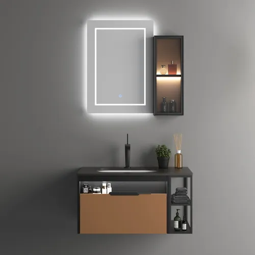 Bộ tủ chậu cao cấp đèn Led Mowoen MW6622-80 800x500mm