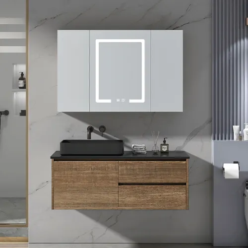 Bộ tủ chậu cao cấp đèn Led Mowoen MW6636-100 1000x500mm   