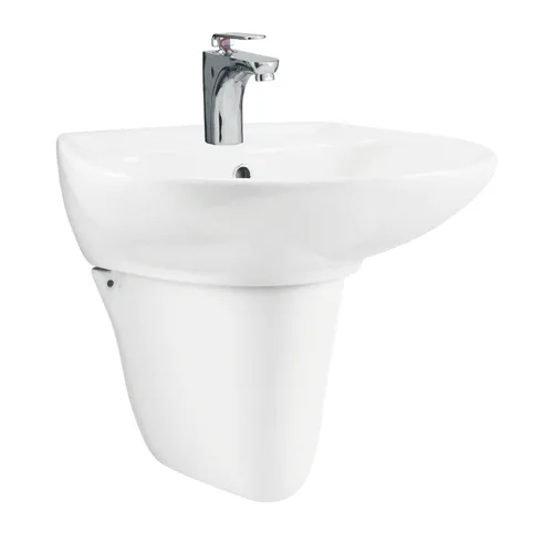 Chậu Lavabo Treo Tường Chân Lửng SanFi S507