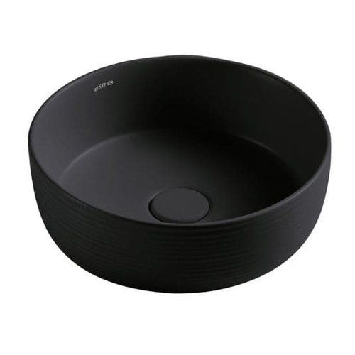 Chậu rửa lavabo đặt bàn màu đen Karat ECW-02-200-55