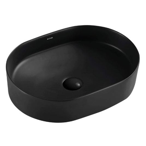 Chậu rửa lavabo đặt bàn màu đen Karat ECW-02-220-55
