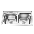Chậu rửa bát 2 hố có cài dao Inox Gorlde GD5812 (GD-5812)