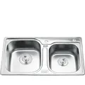 Chậu rửa bát 2 hố lệch Inox GORLDE GD-5404