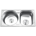 Chậu rửa bát 2 hố lệch Inox GORLDE GD5012 (GD-5012)