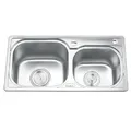 Chậu rửa bát 2 hố lệch Inox GORLDE GD5602 (GD-5602)