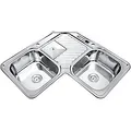Chậu rửa bát góc 3 hố Inox GORLDE GD-505