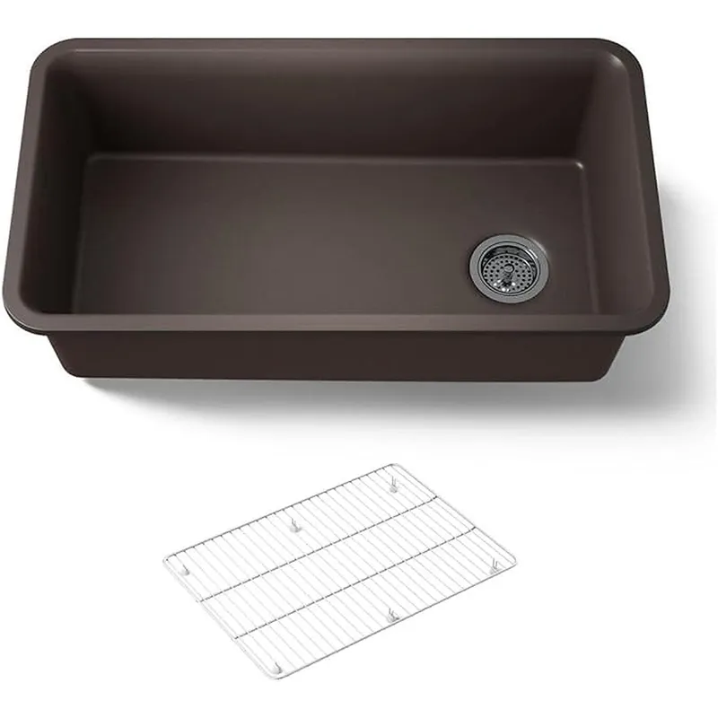 Chậu rửa chén 1 hố âm bàn kèm khay Kohler Cairn K-8206-CM2