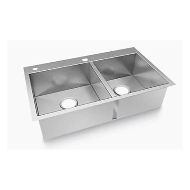 Chậu rửa chén 2 hố âm bàn Kohler Vault K-3581T-2FD-NA