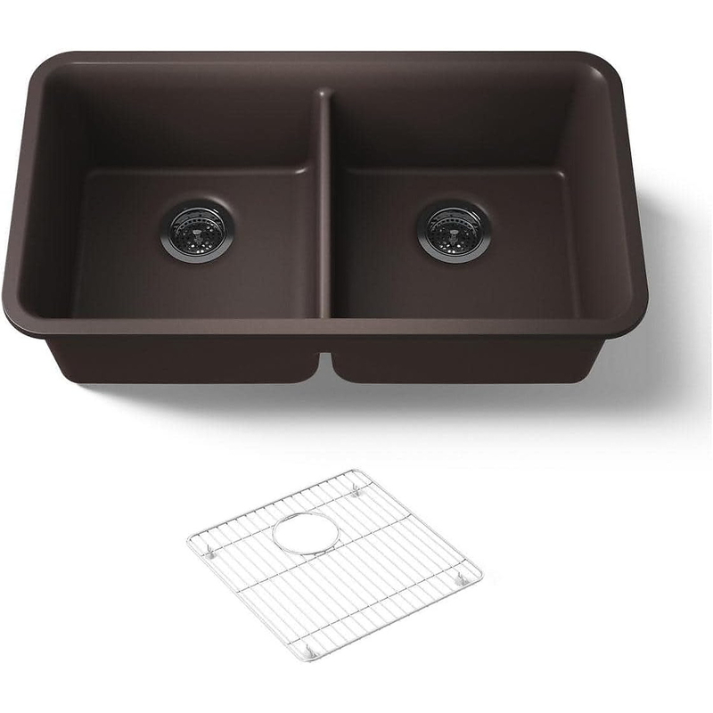 Chậu rửa chén 2 hố cân âm bàn KOHLER Cairn K-8199-CM2