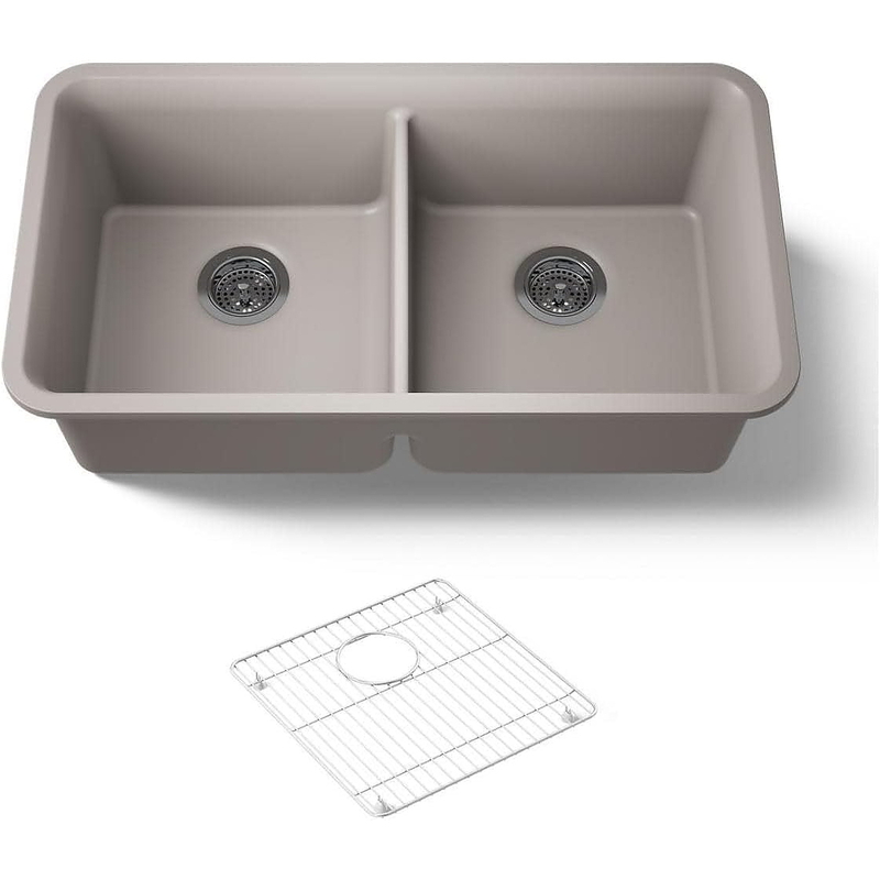 Chậu rửa chén 2 hố cân âm bàn KOHLER Cairn K-8199-CM3