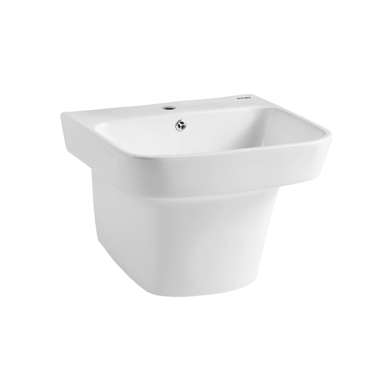 Chậu rửa lavabo treo tường liền chân Karat ECW-01-111F-11