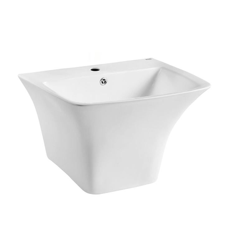 Chậu rửa lavabo treo tường liền chân Karat ECW-02-111F-11
