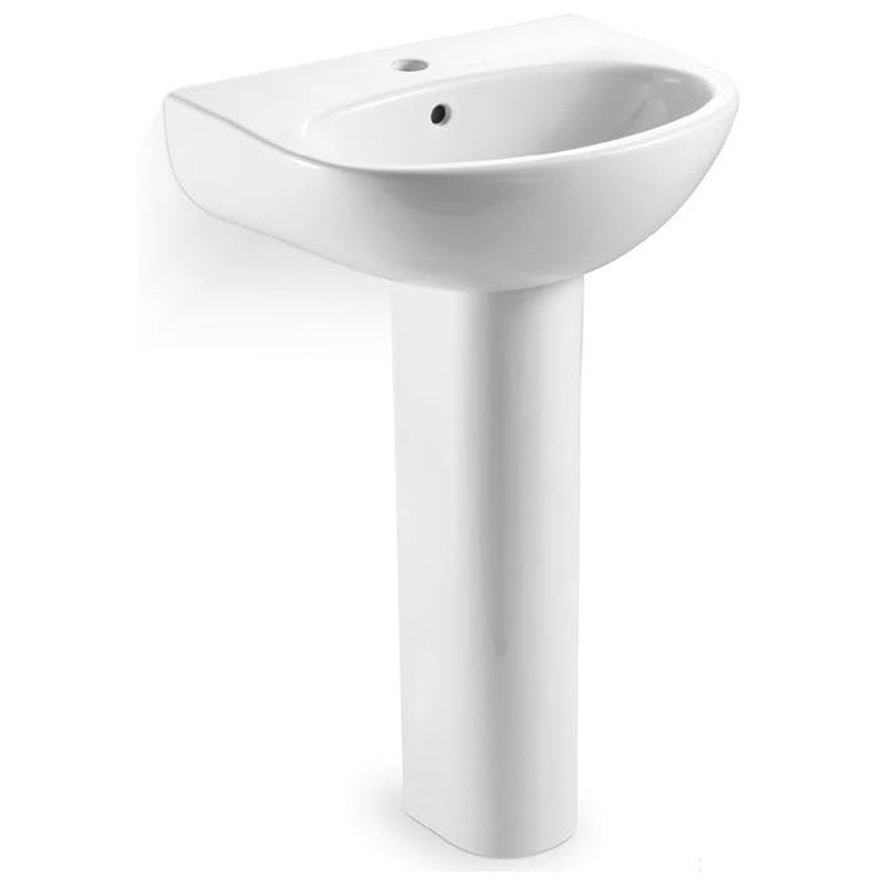 Chậu rửa lavabo treo tường chân dài Karat ECW-02-121F-11