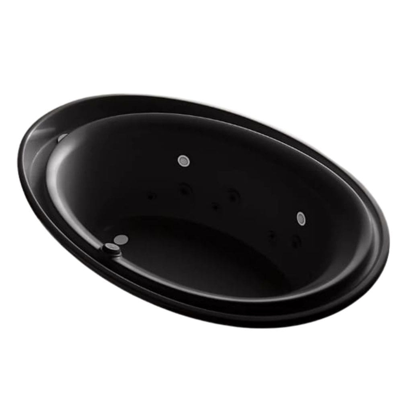 Bồn tắm nhựa màu đen massage Kohler Purist K-1110-AH-7