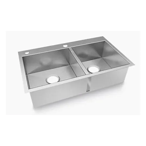 Chậu rửa chén 2 hố âm bàn Kohler Vault K-3581T-2FD-NA