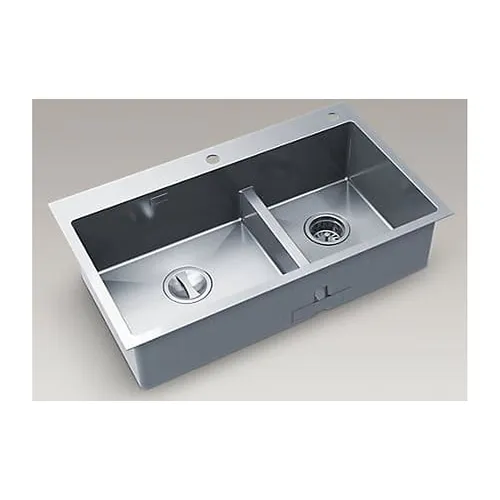 Chậu rửa chén 2 hố lệch âm bàn Kohler Malleco K-21918T-2PD-NA