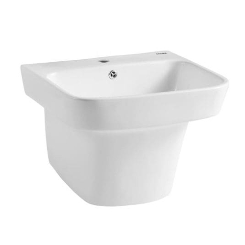 Chậu rửa lavabo treo tường liền chân Karat ECW-01-111F-11