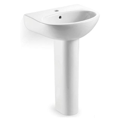 Chậu rửa lavabo treo tường chân dài Karat ECW-02-121F-11
