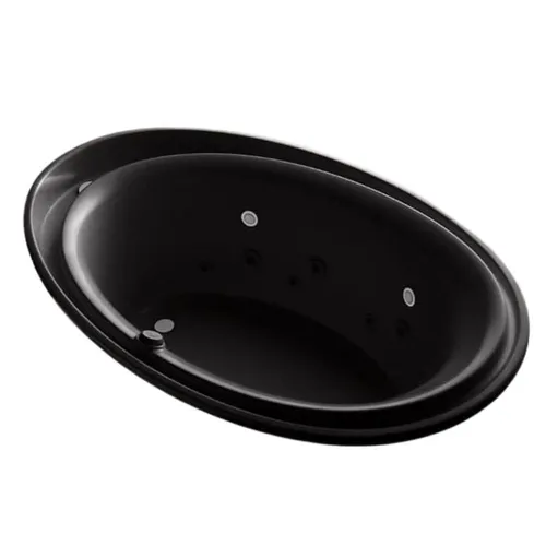 Bồn tắm nhựa màu đen massage Kohler Purist K-1110-AH-7