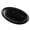 Bồn tắm nhựa màu đen massage Kohler Purist K-1110-AH-7