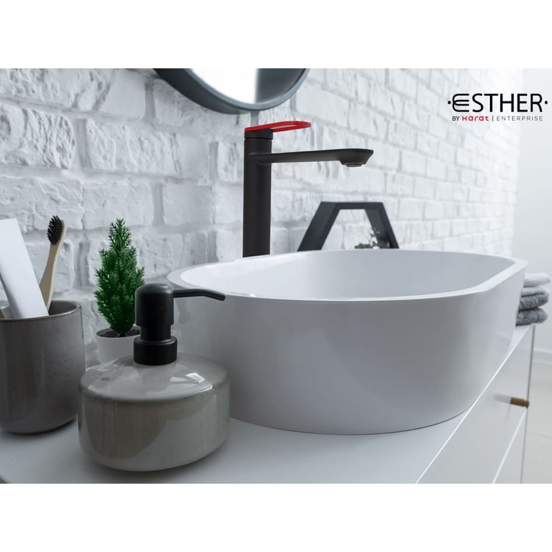 Vòi chậu rửa 1 lỗ nóng lạnh thân cao Karat EF-05-621-55