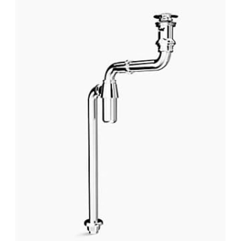 Xi phông chữ S thoát sàn kohler K-7382T-CP