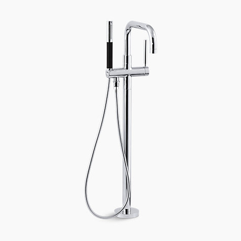 Sen vòi bồn tắm đặt sàn Kohler Purist K-10129T-C4-CP