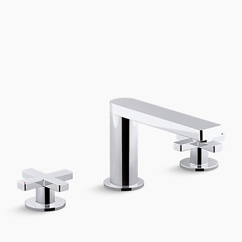 Vòi chậu rửa tay chỉnh kép, tay chỉnh dạng chữ thập Kohler Composed K-73060T-3-CP