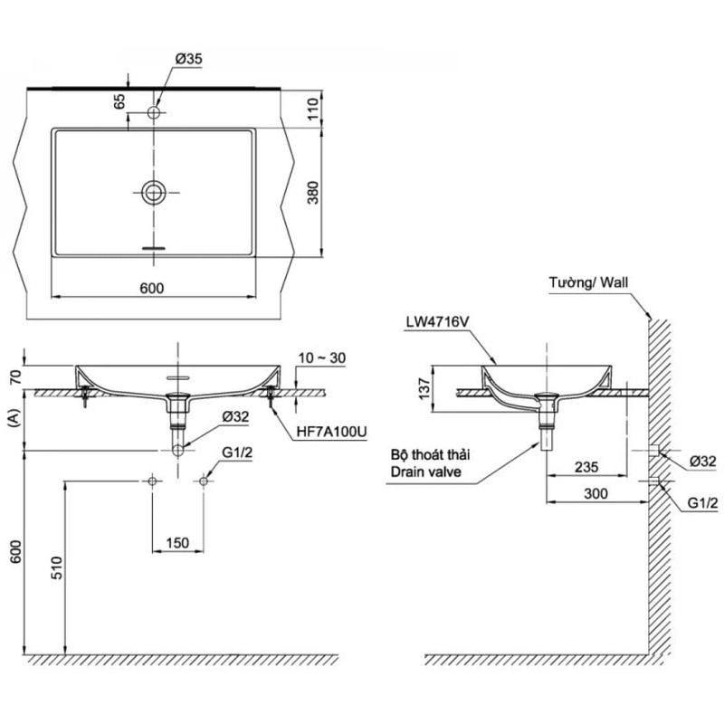 Chậu Rửa Lavabo đặt bàn màu đen TOTO LT4716G19#MBL
