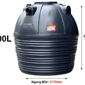 Bể Phốt Tự Hoại Tân Mỹ 1000L Đứng TM 1000LD