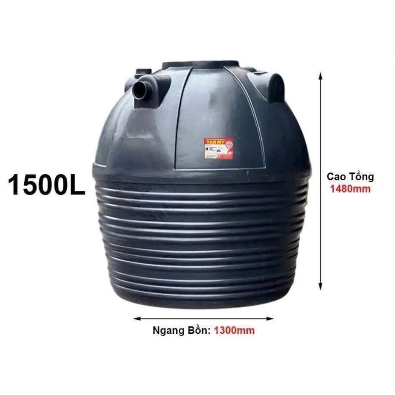 Bể Phốt Tự Hoại Tân Mỹ 1500L Đứng TMD1500SE