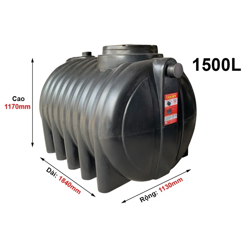 Bể Phốt Tự Hoại Tân Mỹ 1500L Nằm TMN1500SE
