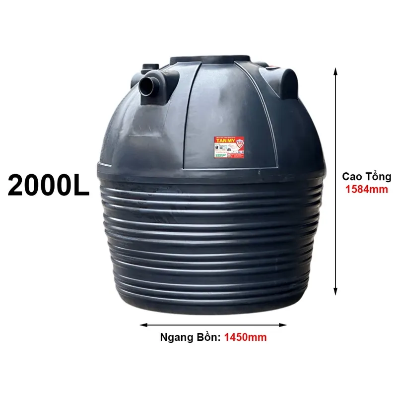 Bể Phốt Tự Hoại Tân Mỹ 2000L Đứng TMD2000SE