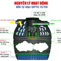 Bể Phốt Tự Hoại Tân Mỹ 2000L Đứng TMD2000SE