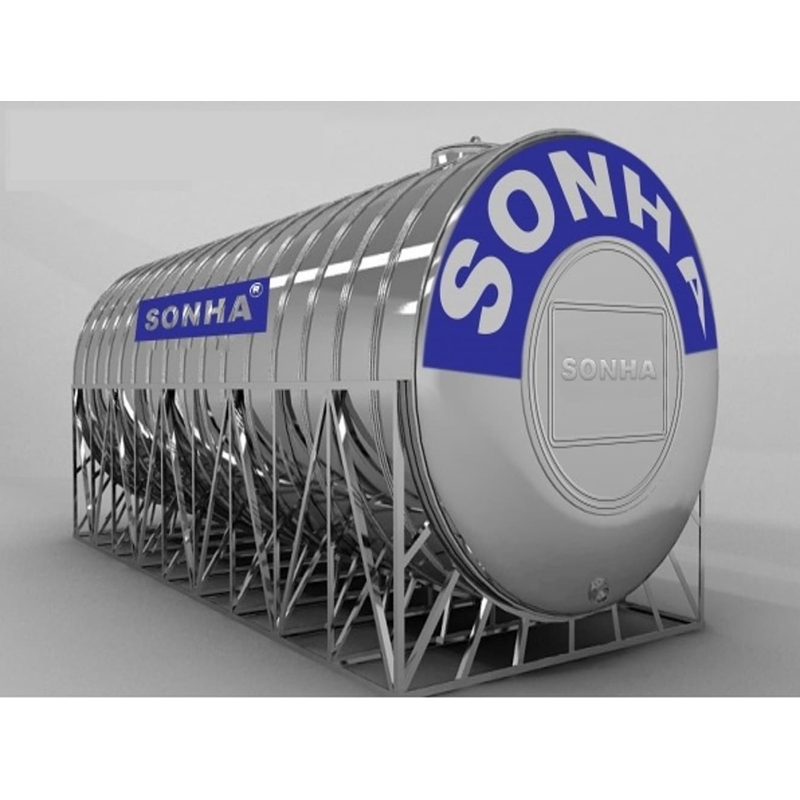 Bồn Inox Công Nghiệp Sơn Hà 8000L Nằm Phi 1420 SH 8000N F1420