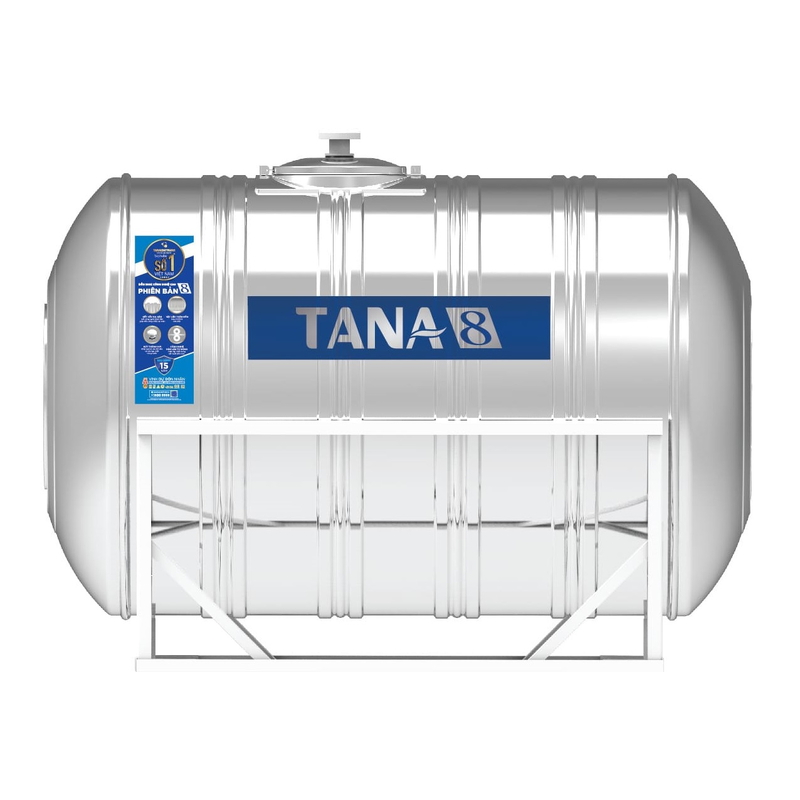 Bồn nước inox 304 Tân Á 8 3000L ngang TA8 3000N F1340