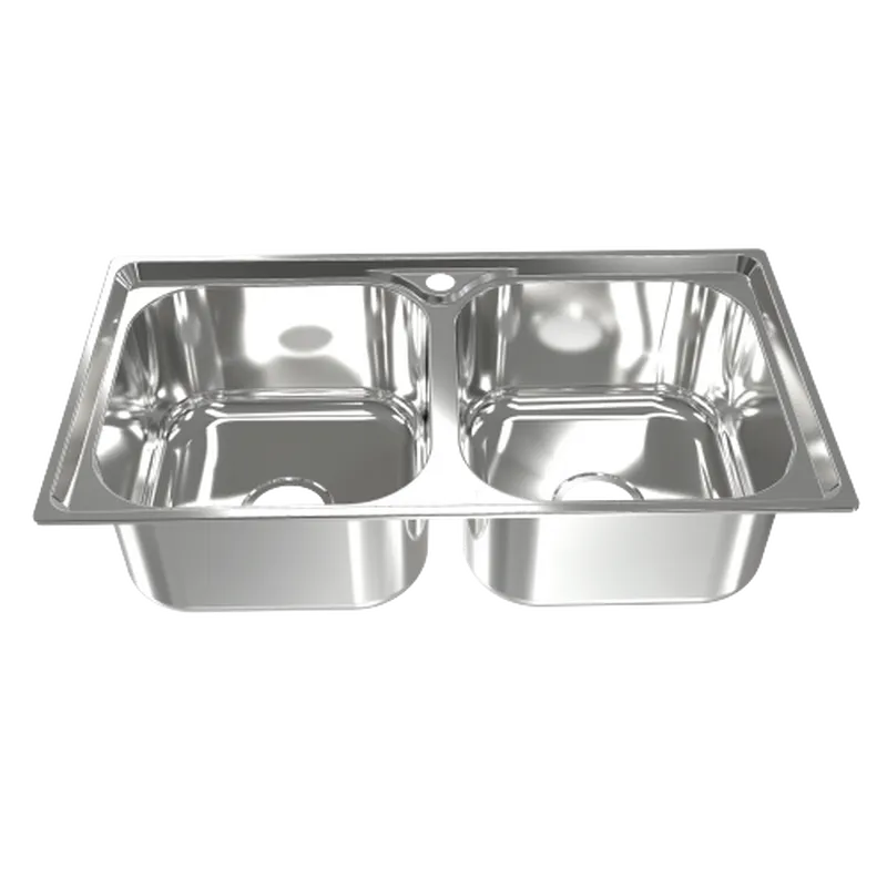 Chậu rửa bát inox 2 hố Tân Á RL320H