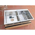 Chậu Rửa Bát Inox 304 Đúc 2 hố cân Sơn Hà HM.X.2C.82.2.3