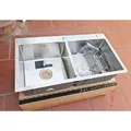 Chậu Rửa Bát Inox 304 Đúc 2 hố cân Sơn Hà HM.X.2C.82.2.3